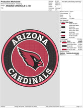 Arizona Cardinals 6 : Embroidery Design - FineryEmbroidery